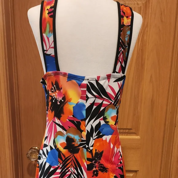 Abstract Floral Pattern Dress - Picture 2 of 6